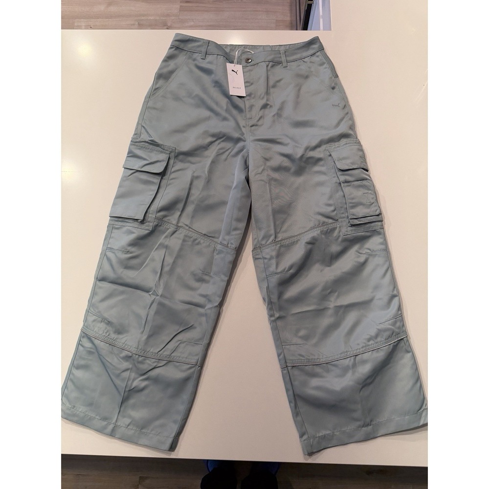Puma Gear Mens Twill Cargo Pants Light Moss Green 632498-37 Size 32 NWT